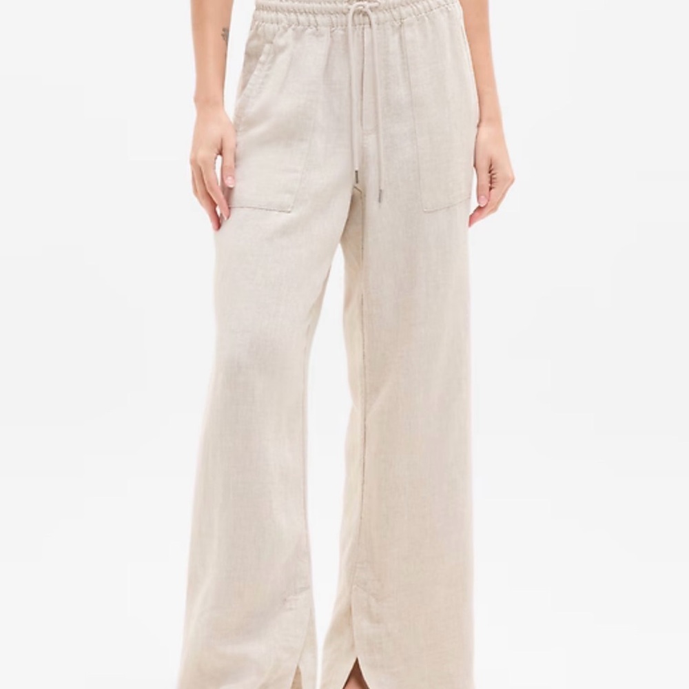 Athleta Retreat Linen High Rise Wide Leg Pant 🤍